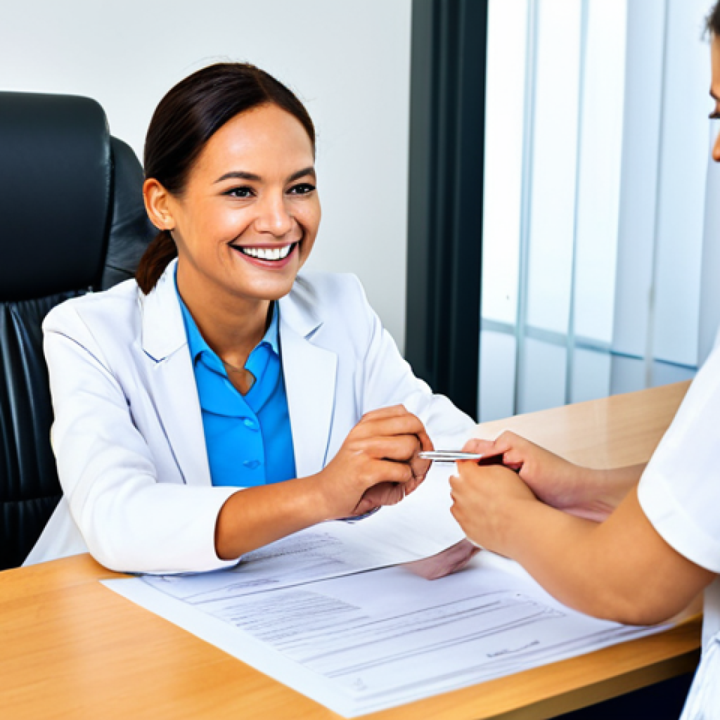 장애인재활상담사와 신체 재활 - **

"A friendly rehabilitation consultant, fully clothed in professional attire, sitting at a desk a...