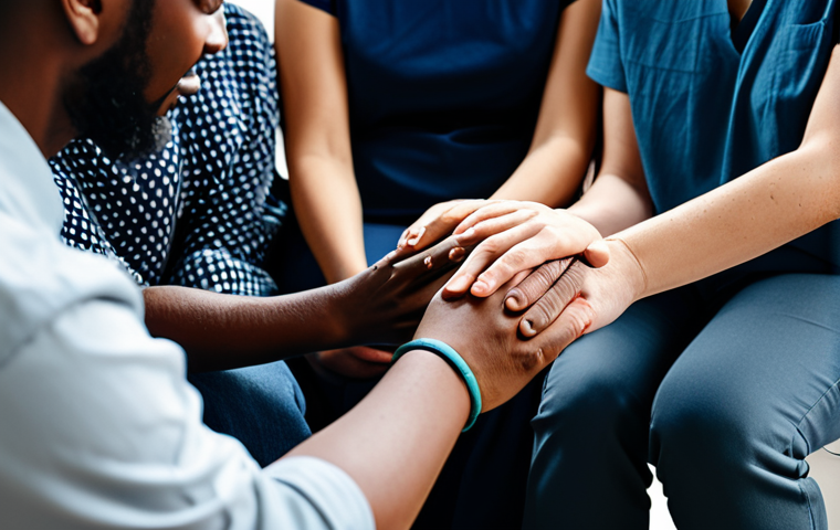 장애인재활상담사와 신체 재활 - **

"A friendly rehabilitation consultant, fully clothed in professional attire, sitting at a desk a...