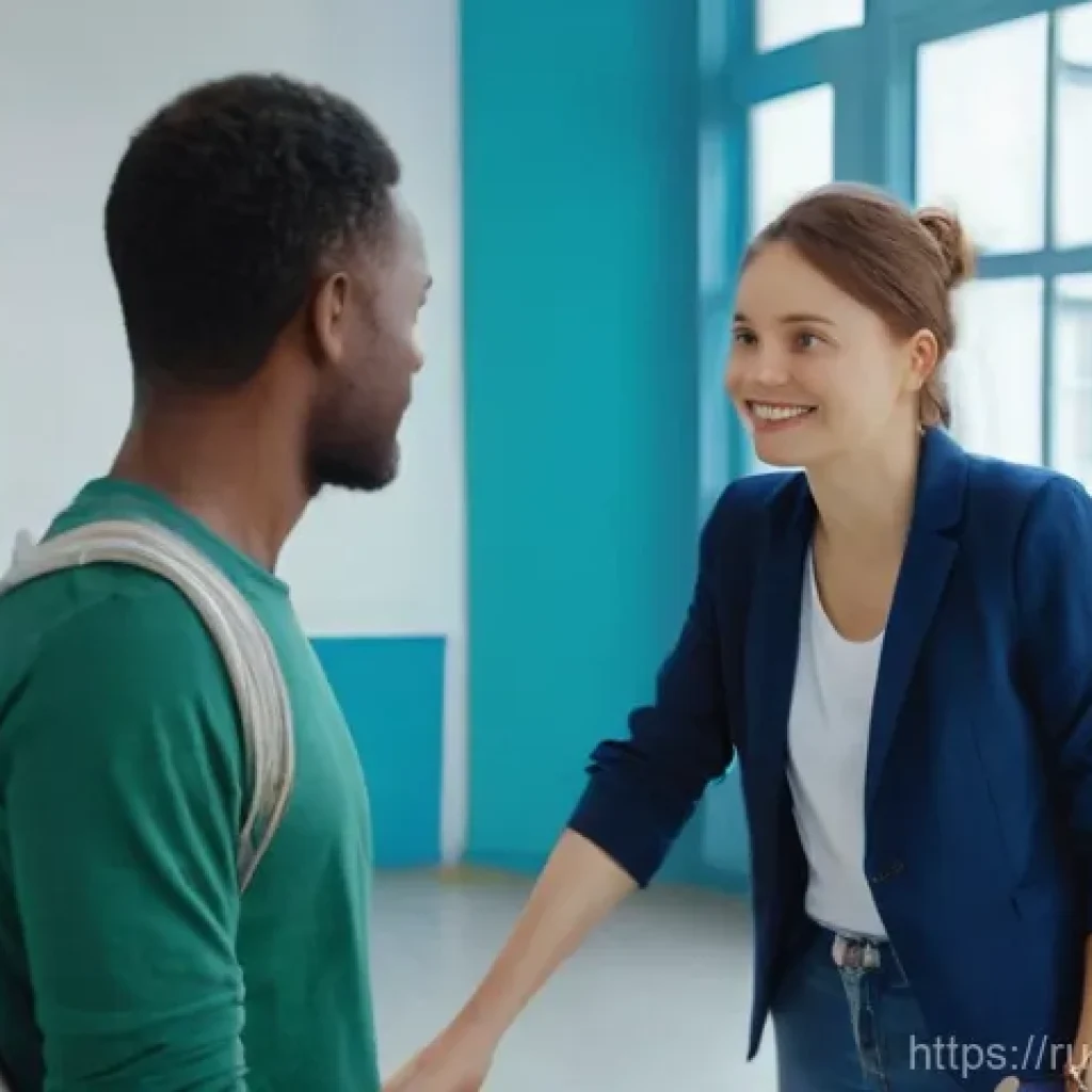 장애인재활상담사 네트워크 활용 - **Prompt 1: A Guiding Light in Rehabilitation**
    A heartwarming and hopeful scene featuring a com...