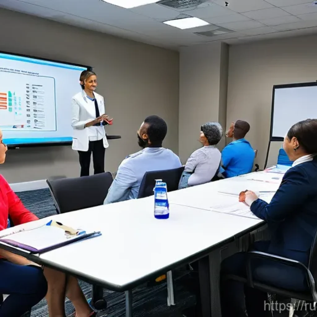 장애인재활상담사 자기계발 - **Prompt 1: Continuous Learning in Rehabilitation**
    "A vibrant and diverse group of rehabilitati...