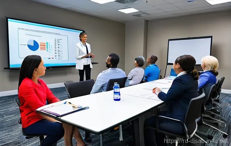 장애인재활상담사 자기계발 - **Prompt 1: Continuous Learning in Rehabilitation**
    "A vibrant and diverse group of rehabilitati...