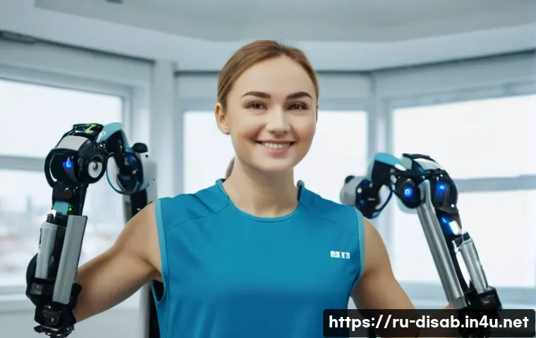 장애인재활상담사와 복지 서비스 - A determined young adult, approximately 25 years old, with a hopeful expression, is actively partici...