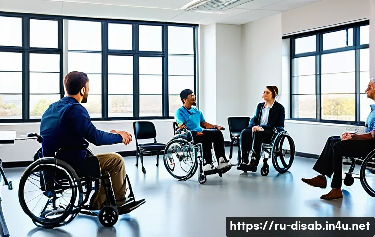 장애인재활상담사 관련 행사 일정 - A modern rehabilitation consultant training session in a bright, professional classroom setting, fea...