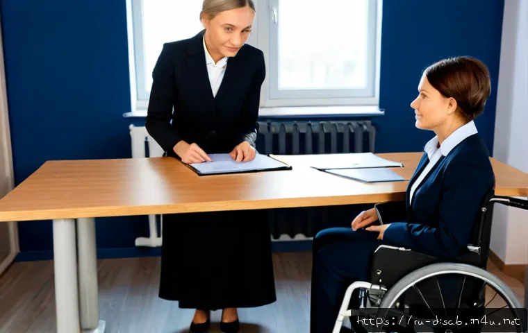 Home 30 장애인재활상담사 직무별 역량 평가 - Photorealistic rehabilitation counseling competency assessment in a modern Russian vocational center...